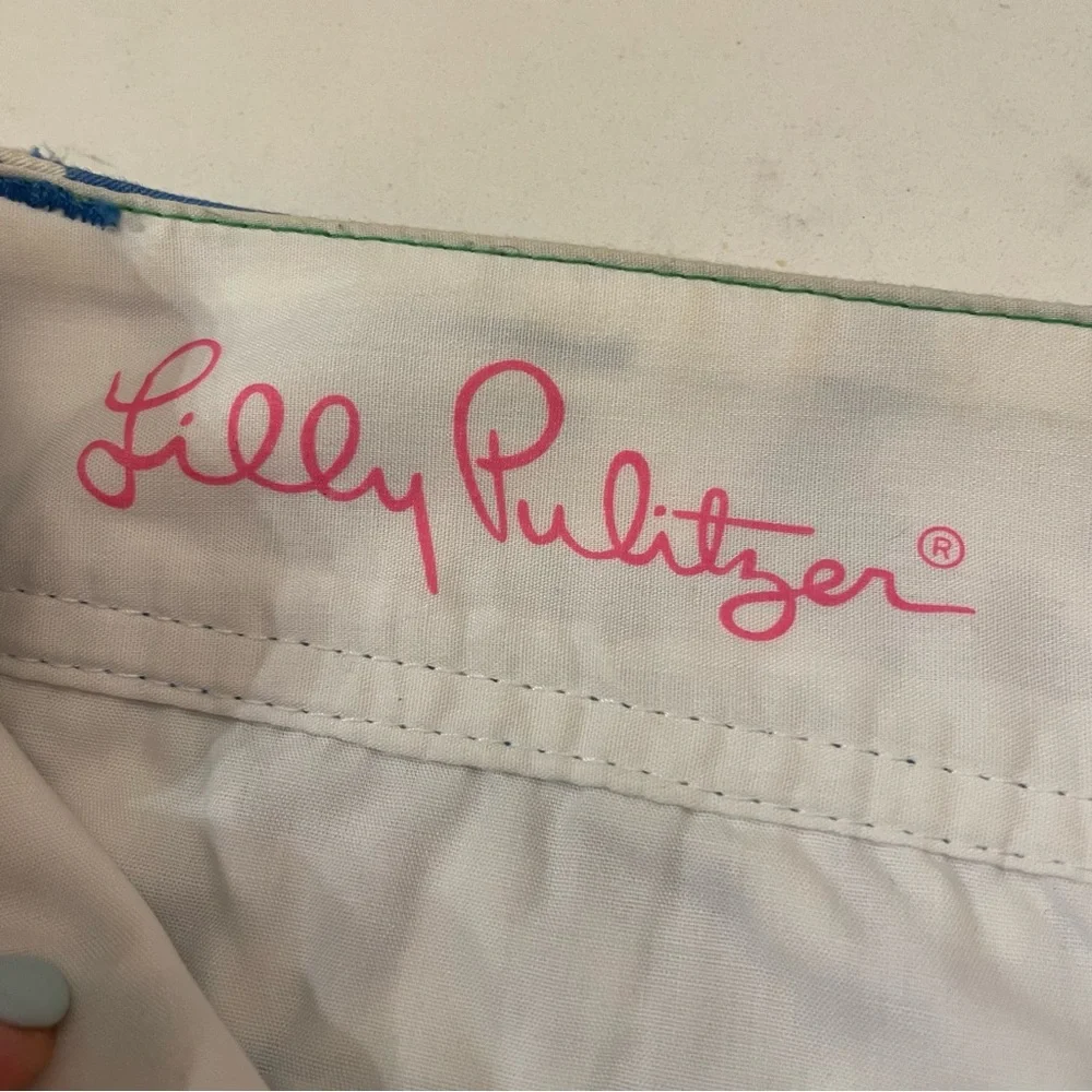 Lilly Pulitzer Callahan Tusk In Sun Elephant printed Shorts blue white 00